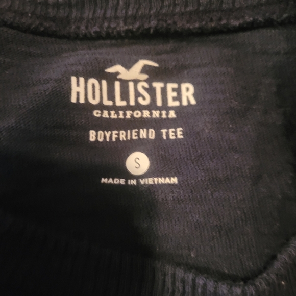 Hollister Navy Blue Long Sleeve Cropped Top S - Picture 6 of 6